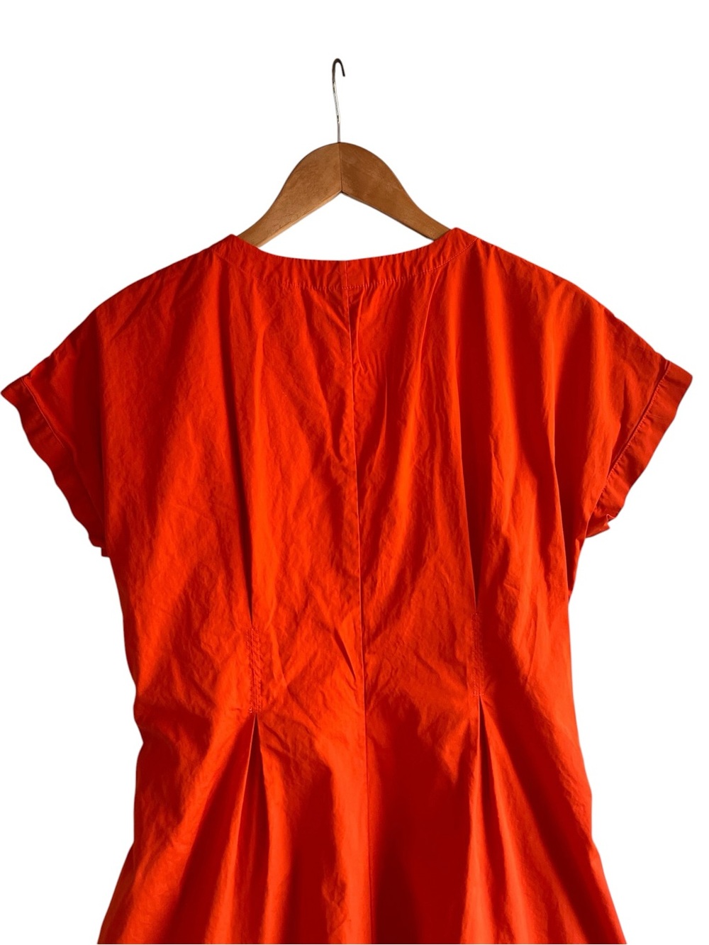 Aspesi bright orange cotton fit & flare midi dress size S excellent condition - Picture 10 of 16